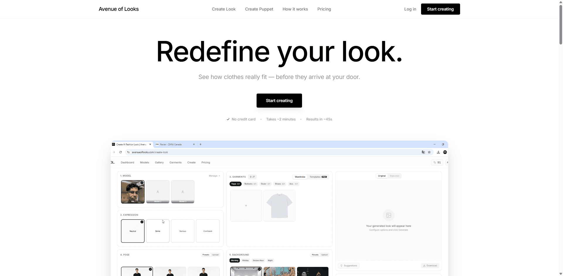 AvenueOfLooks — aperçu du site